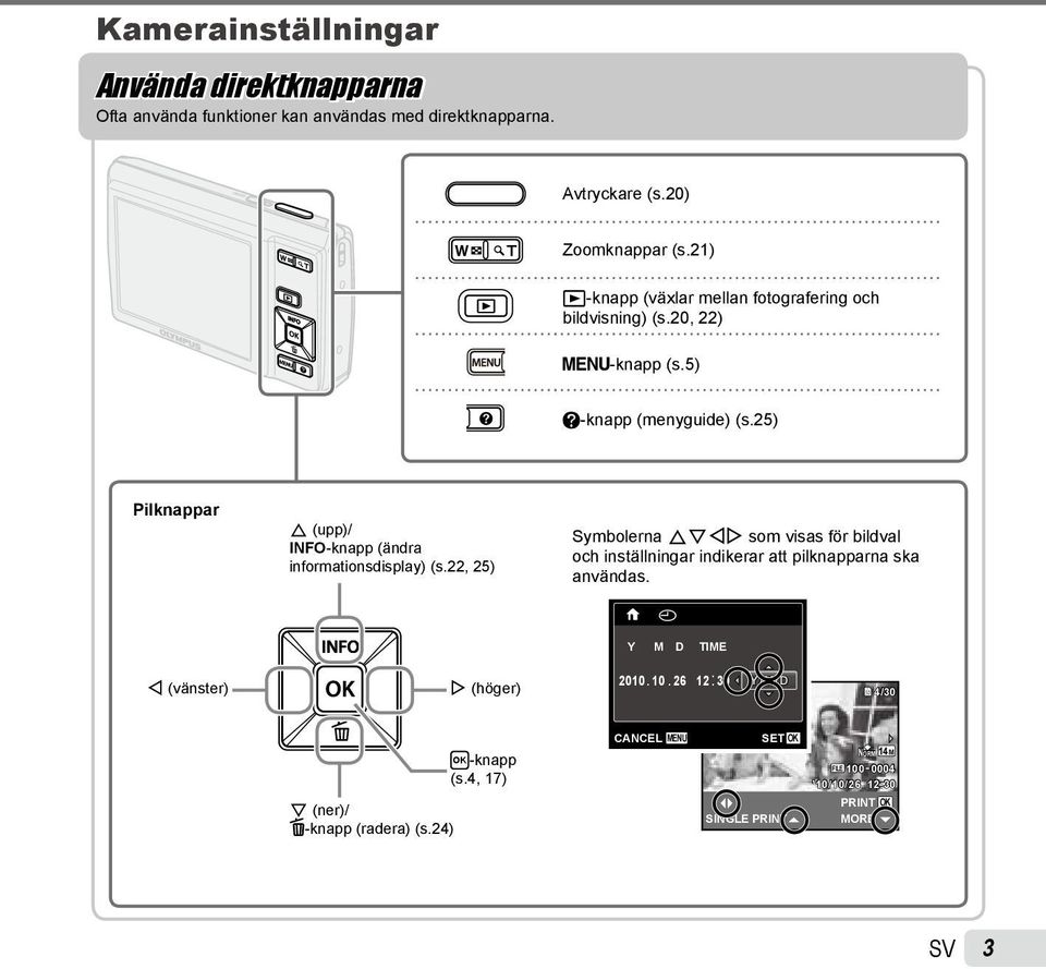 25) Pilknappar F (upp)/ INFO-knapp (ändra informationsdisplay) (s.