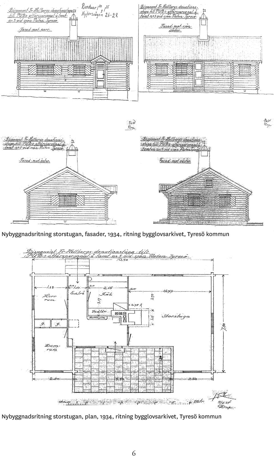 kommun Nybyggnadsritning storstugan,