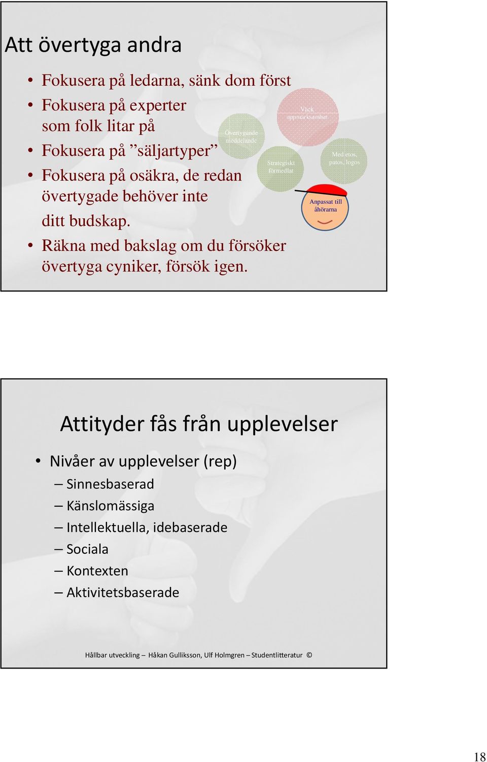 Strategiskt förmedlat Räkna med bakslag om du försöker övertyga cyniker, försök igen.