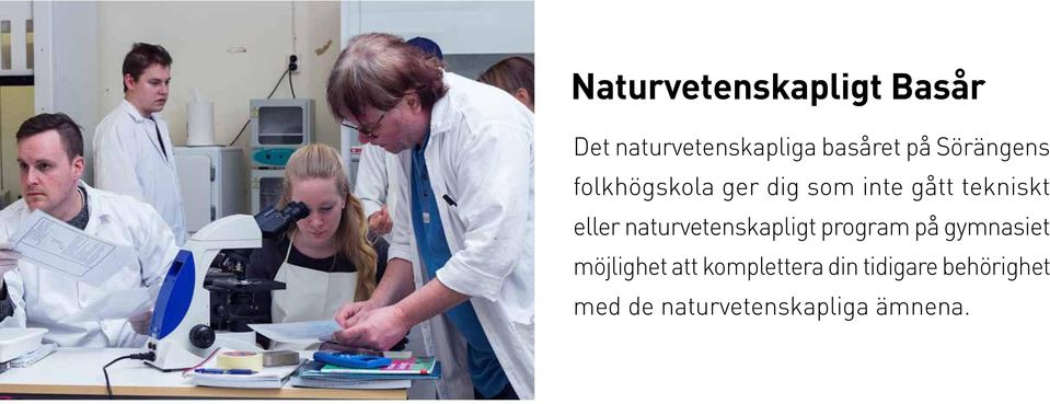 naturvetenskapligt program på gymnasiet möjlighet att