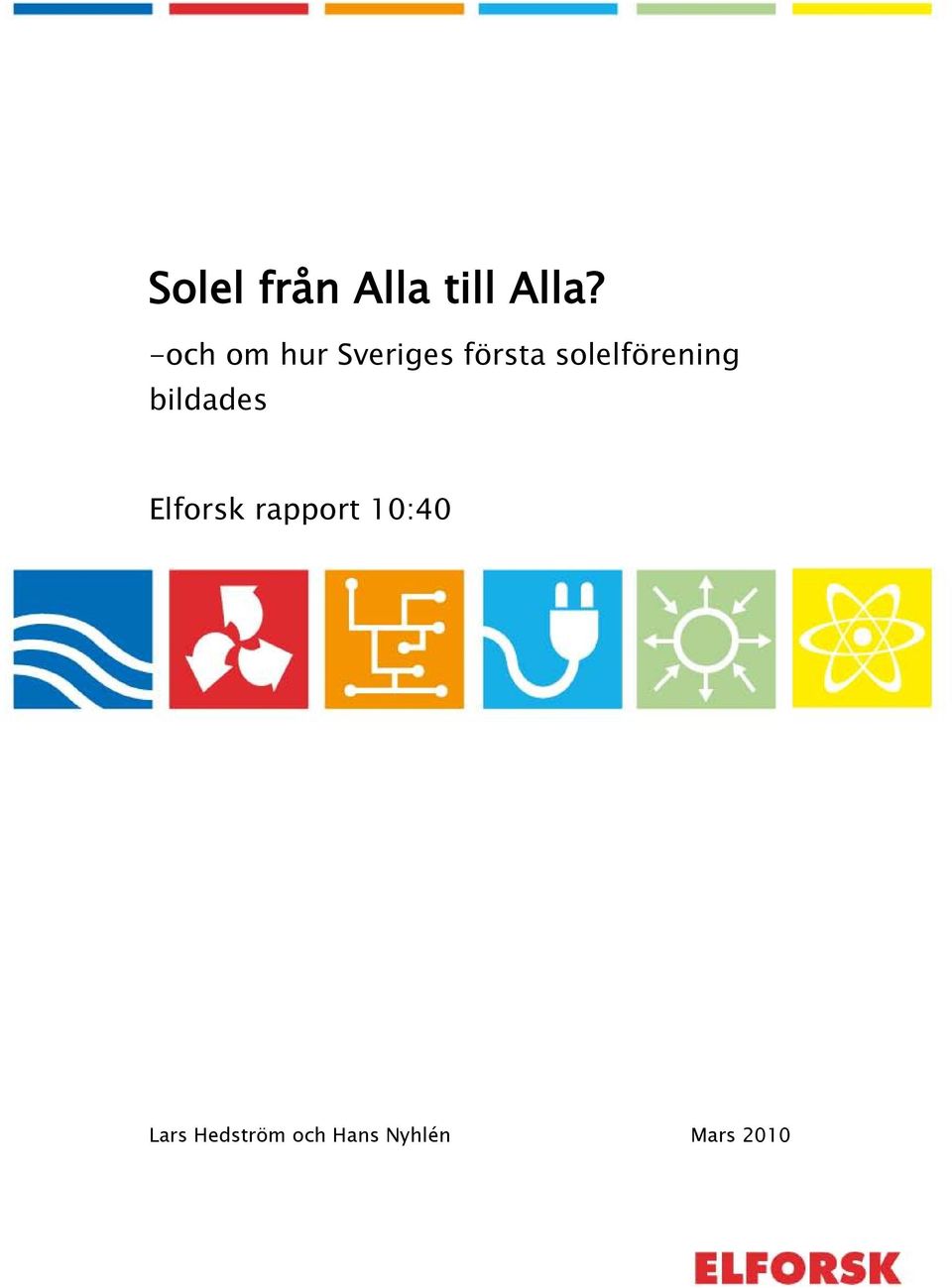 solelförening bildades Elforsk