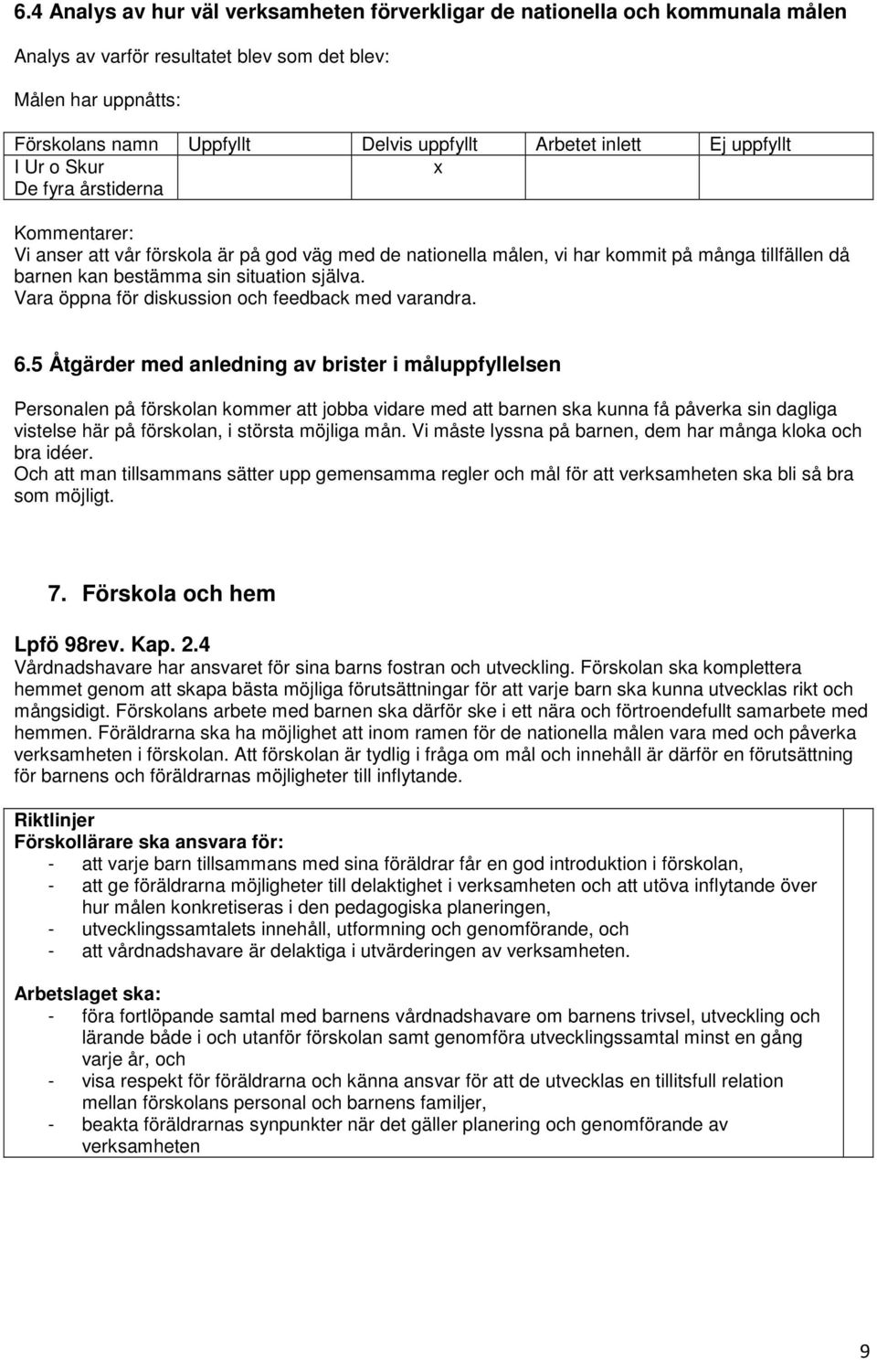 situation själva. Vara öppna för diskussion och feedback med varandra. 6.