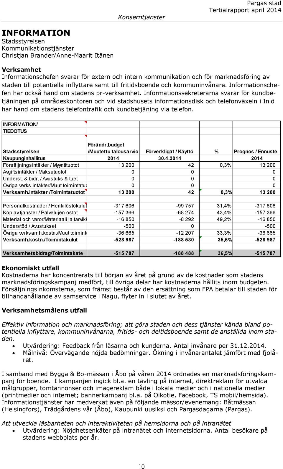 Informationssekreterarna svarar för kundbetjäningen på områdeskontoren och vid stadshusets informationsdisk och telefonväxeln i Iniö har hand om stadens telefontrafik och kundbetjäning via telefon.