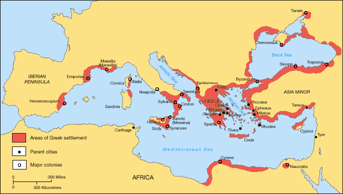Karta över grekiska