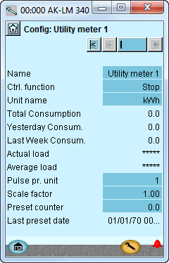Konfiguration - fortsatt Utility meters 1. Gå till Konfigurationsmeny 2.