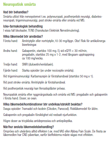 Smärtlindring Nociceptiv eller neuropatisk? Nociceptiv Paracetamol bas.