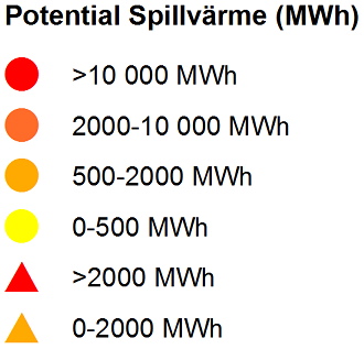 Ej utnyttjad Spillvärme i Skåne