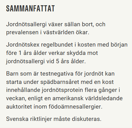 jordnötallergi hos de