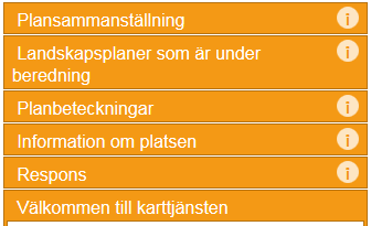 4. Högst uppe på sidan finns en beskrivning av den landskapsplan som visas i kartvyn. Genom att klicka på Nylands förbunds logo kommer du tillbaka till karttjänstens ingångssida.