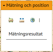 6 Mätning och position Verktygen för mätning och position finns uppe i högre hörnet av kartvyn.