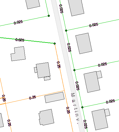 Geodatatjänst, Fastighetsindelning Visning Tjänsten visar fastighetsinformation från Lantmäteriets grunddatalager