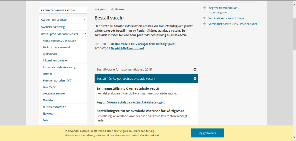 Region Skånes vaccinavtal Avtal och