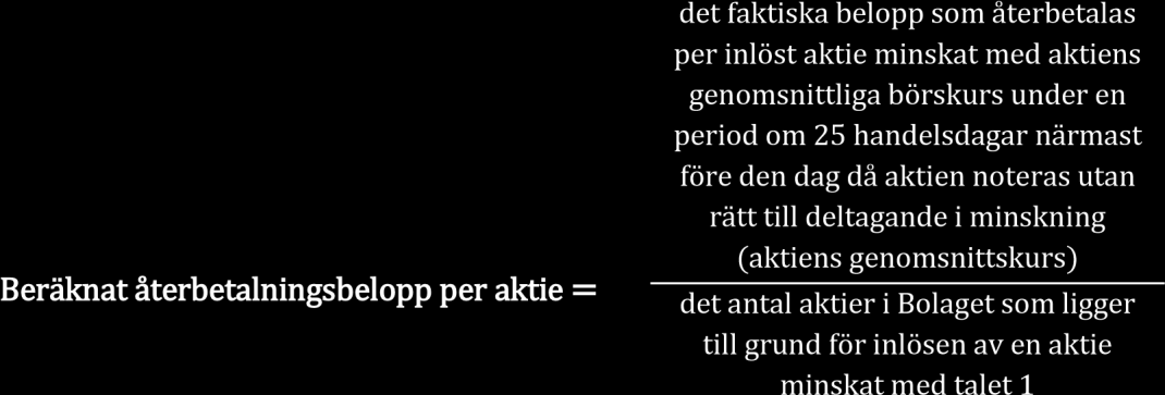 Har Konvertering påkallats men, p.g.a. bestämmelserna i 7 ovan, slutlig registrering på aktiekonto ej skett, ska särskilt noteras att den konvertibla fordran enligt den omräknade Konverteringskursen