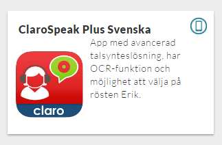 För alla och de som har låsta datorer och där inte ClaroReadPlus fungerar kan man alltid använda ClaroRead Anywhere Plus eller ClaroRead Chrome En webtalsyntes som du kan använda överallt där du har