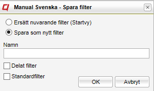 Ärendefliken på toppnivån: Ärenden = Administratör Projektnivå: Behörighet = Fullständig Filtervalslistan Det är möjligt att fritextsöka på ärenden.