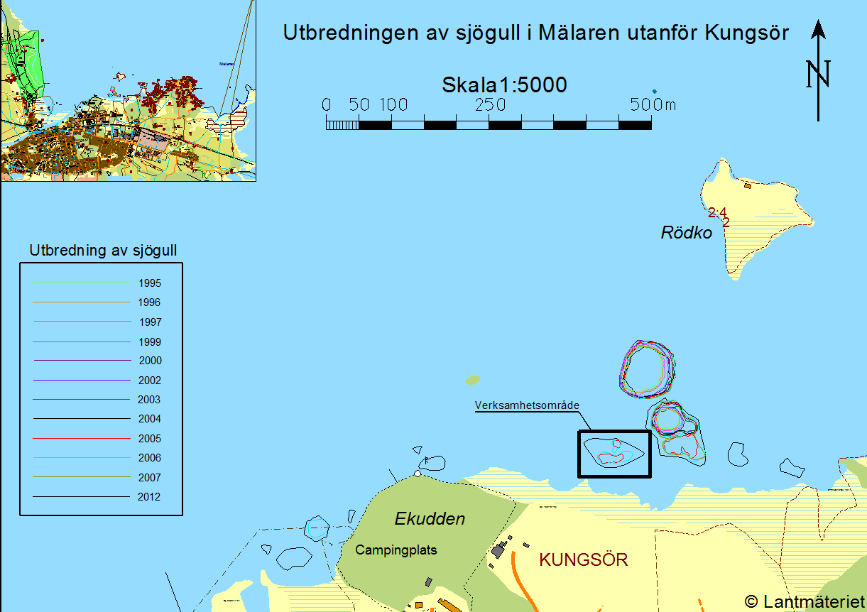 Redovisning av projektet sjögullsbekämpning 2013 Maskinell slåtter av sjögull med efterföljande bärgning av växtmaterialet En metod för maskinell slåtter och bärgning av växtmaterial utarbetades