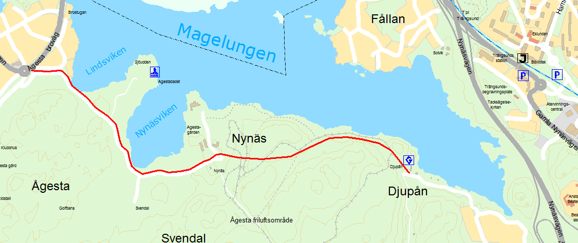 KOMMUNSTYRELSENS FÖRVALTNING Projektbeskrivning gång- och cykelväg Mellansjö - Trångsund Förslag Syftet är att förbättra cykelkopplingen mellan kommunens östra delar och centrala Huddinge.