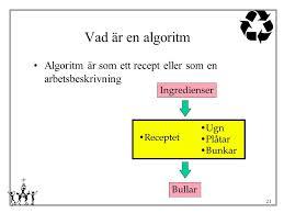 Algoritm Initialt omhändertagande enligt algoritm En algoritm är