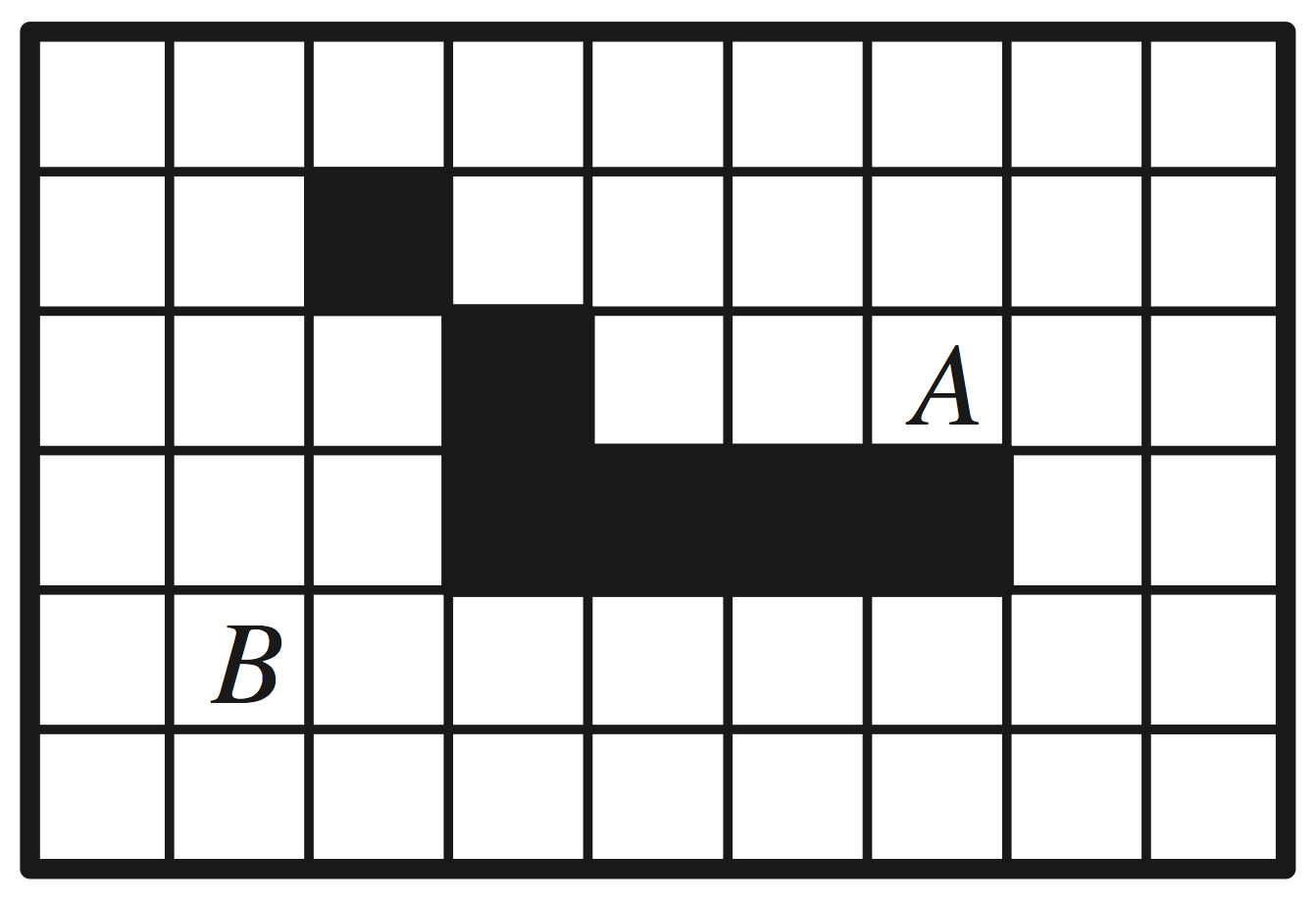 8.5. Nedan visas en bild av ett frö och en annan bild av fröets skelett. s(x,y) = = a) Gör en avståndskarta av fröet i d (8) -metrik! b) Kalla skelett-bilden s(x, y) och kalla avståndskartan a(x, y).