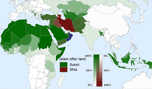 19 Sunni (ca 87%) och Shia (ca 13%) Sunniter följer bestämmelserna i Koranen och Mohammeds sätt att leva (sunna) De anser att det är den bäst lämpade som