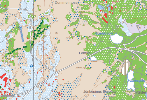 2.4 Byggnadstekniska förutsättningar Väg 40 går genom ett delvis mycket kuperat skogslandskap inflikat av ett flertal mindre sjöar och vattendrag.