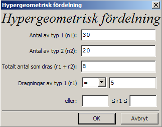 32 Datoralgebrasystemet Maxima Figur 1.29: Hur stor är sannolikheten att precis 100 svarar Ja? Vi kan även ta reda på sannolikheten att få mellan till exempel 80 och 120 Ja svar.