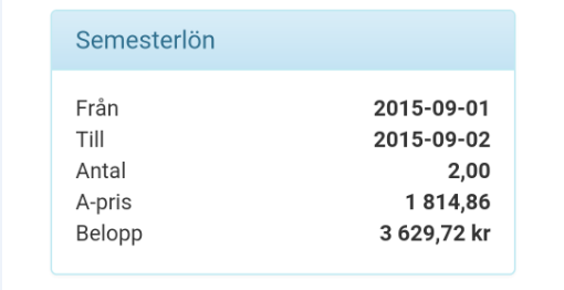 Det finns möjlighet att expandera varje rad ytterligare genom att trycka på pilen bredvid.