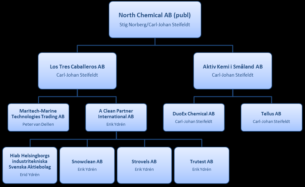 organisationsschemat nedan (A Clean Partners dotterbolag i Polen har