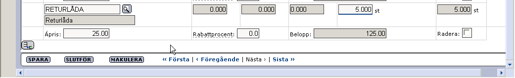 Senast uppdaterat: 11-03-07 Exder Axfood grossist ESAP 20.1 v1.5 sida 31 av 39 11.3 Ändra antalet i en utleverans I exemplet har vi ändrat antalet på utleveransen, vi måste då ange en avvikelseorsak.