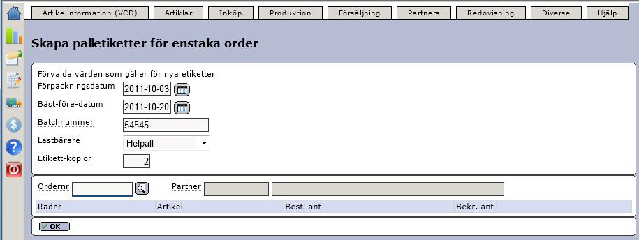 Senast Uppdaterad: 11-10-03 Exder Menigo EDI ESAP 20.1 Sida 20 av 34 3.8 Plocklista 3.8.1 Plocklista För att enkelt lista era order som ska plockas kan ni titta på menyn Försäljning Plocklista.