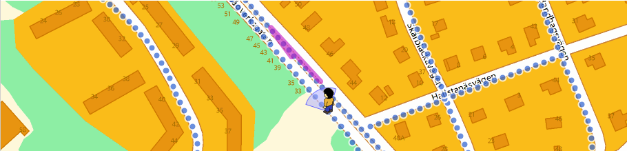 6 Figur 1. Källa Vecturas koncept Sturebyskolan, Utredning om trafiksäkerhetsåtgärder Avlämningsplatsernas placering är svår att avgöra via den hänvisade kartan i utredningen (figur 1).