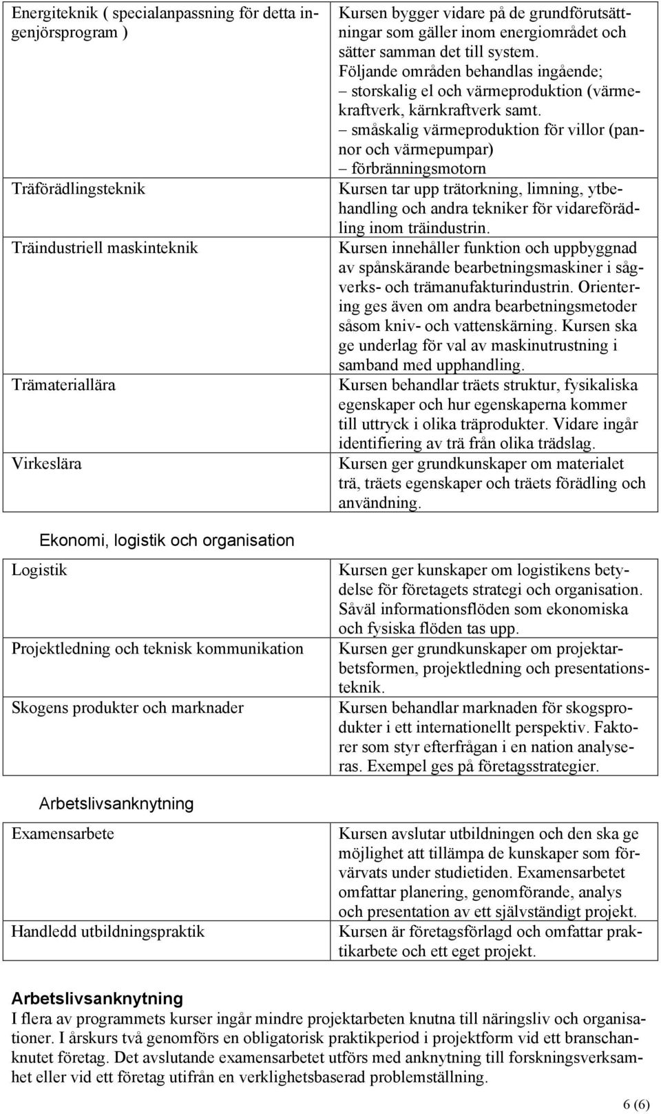 sätter samman det till system. Följande områden behandlas ingående; storskalig el och värmeproduktion (värmekraftverk, kärnkraftverk samt.