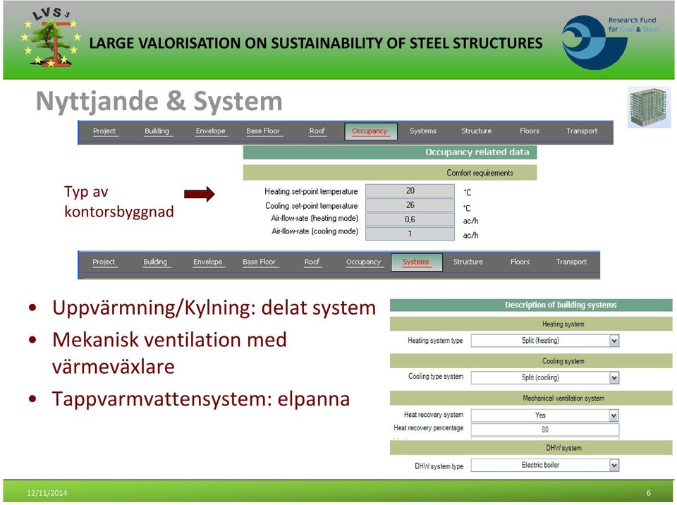 delat system Mekanisk ventilation med