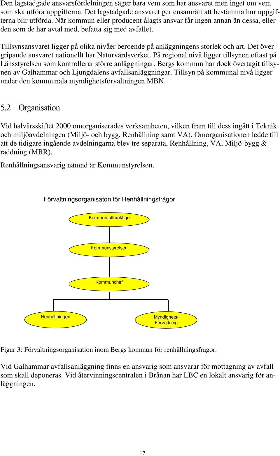 Tillsynsansvaret ligger på olika nivåer beroende på anläggningens storlek och art. Det övergripande ansvaret nationellt har Naturvårdsverket.