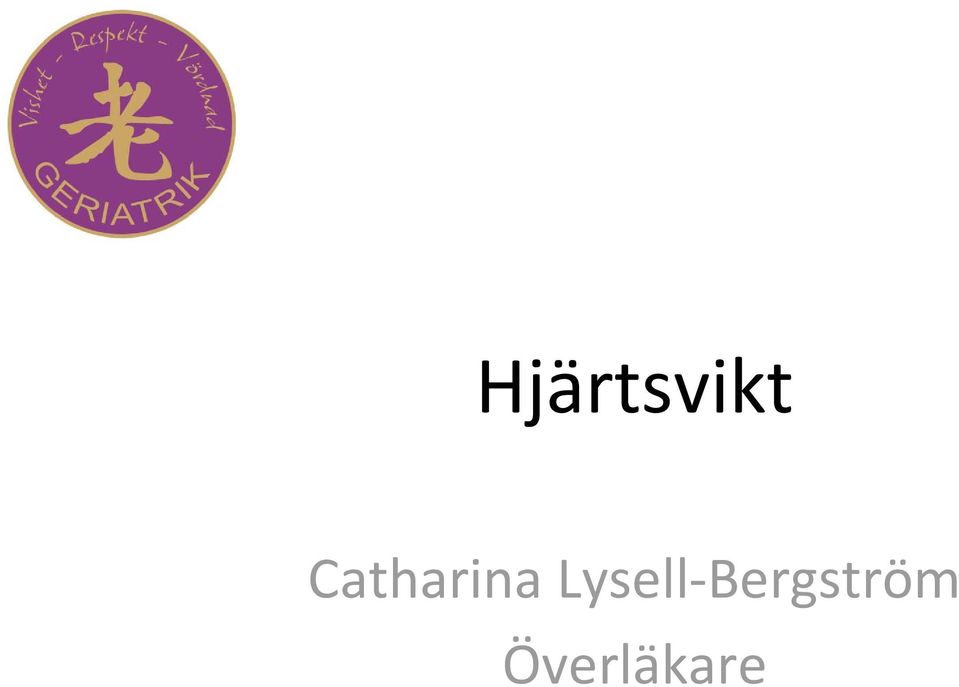 Överläkare Geriatriskt