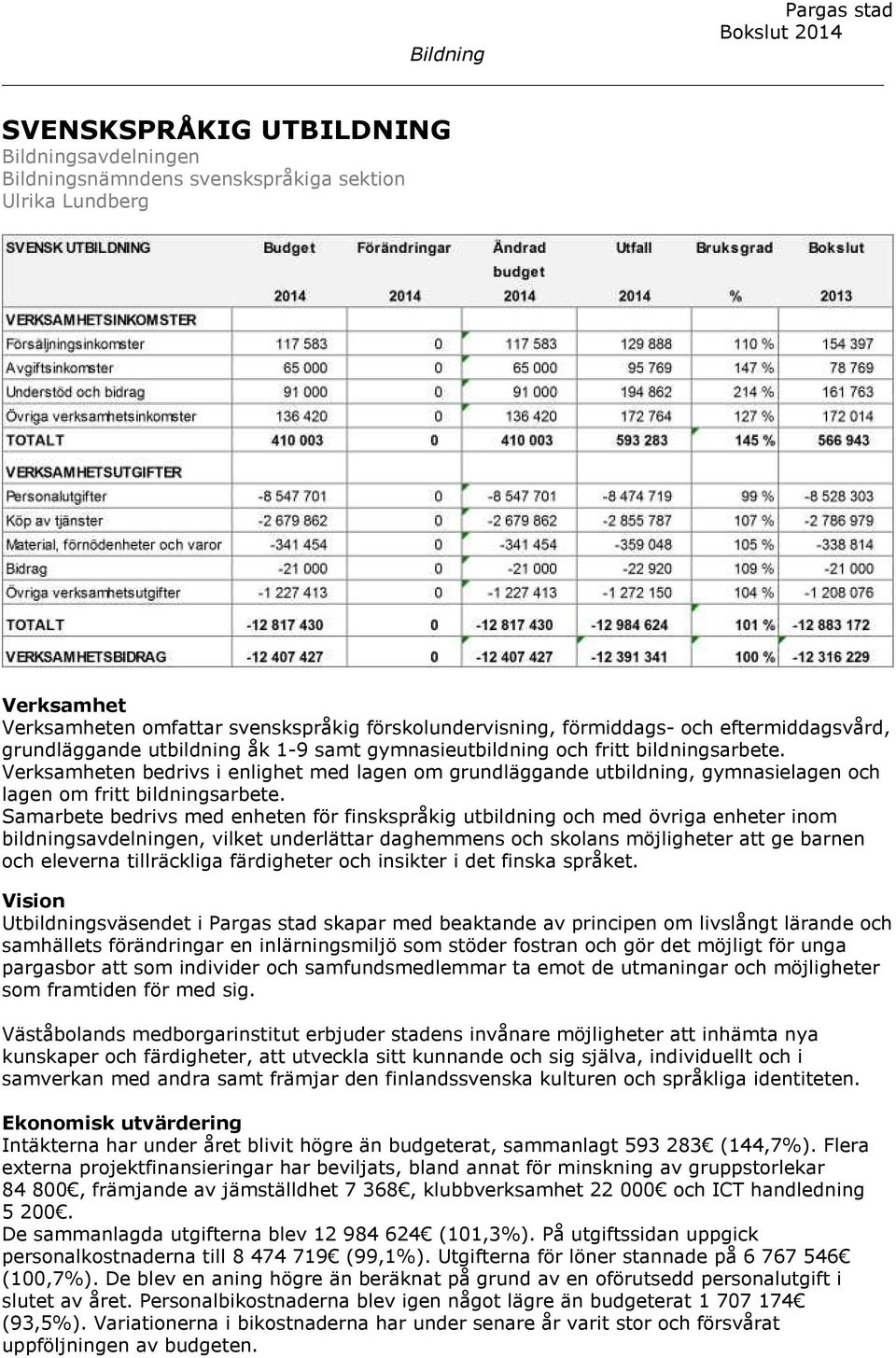 Verksamheten bedrivs i enlighet med lagen om grundläggande utbildning, gymnasielagen och lagen om fritt bildningsarbete.