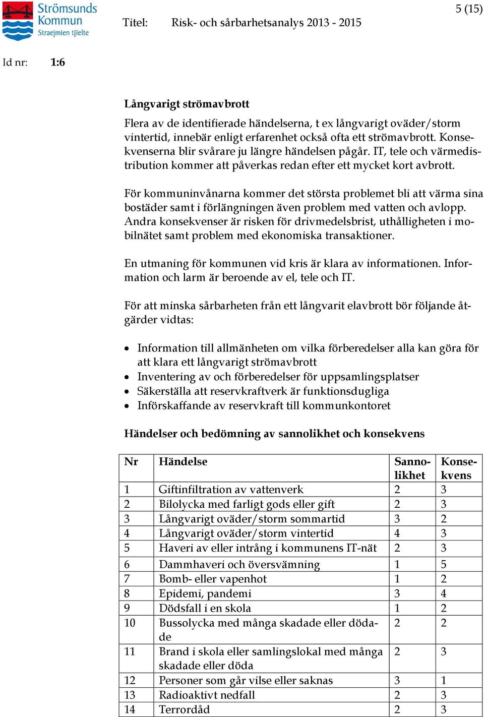 För kommuninvånarna kommer det största problemet bli att värma sina bostäder samt i förlängningen även problem med vatten och avlopp.