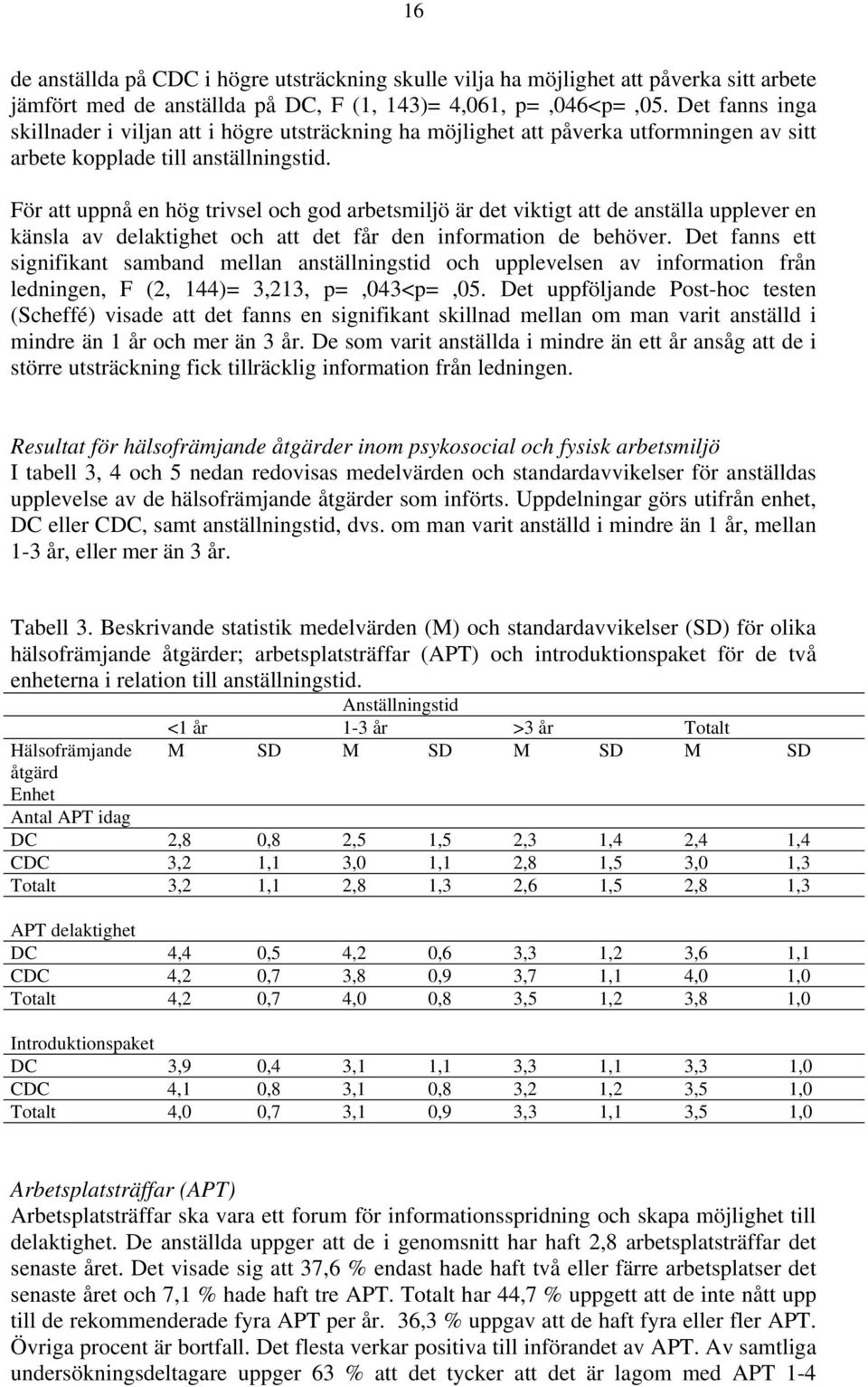 För att uppnå en hög trivsel och god arbetsmiljö är det viktigt att de anställa upplever en känsla av delaktighet och att det får den information de behöver.