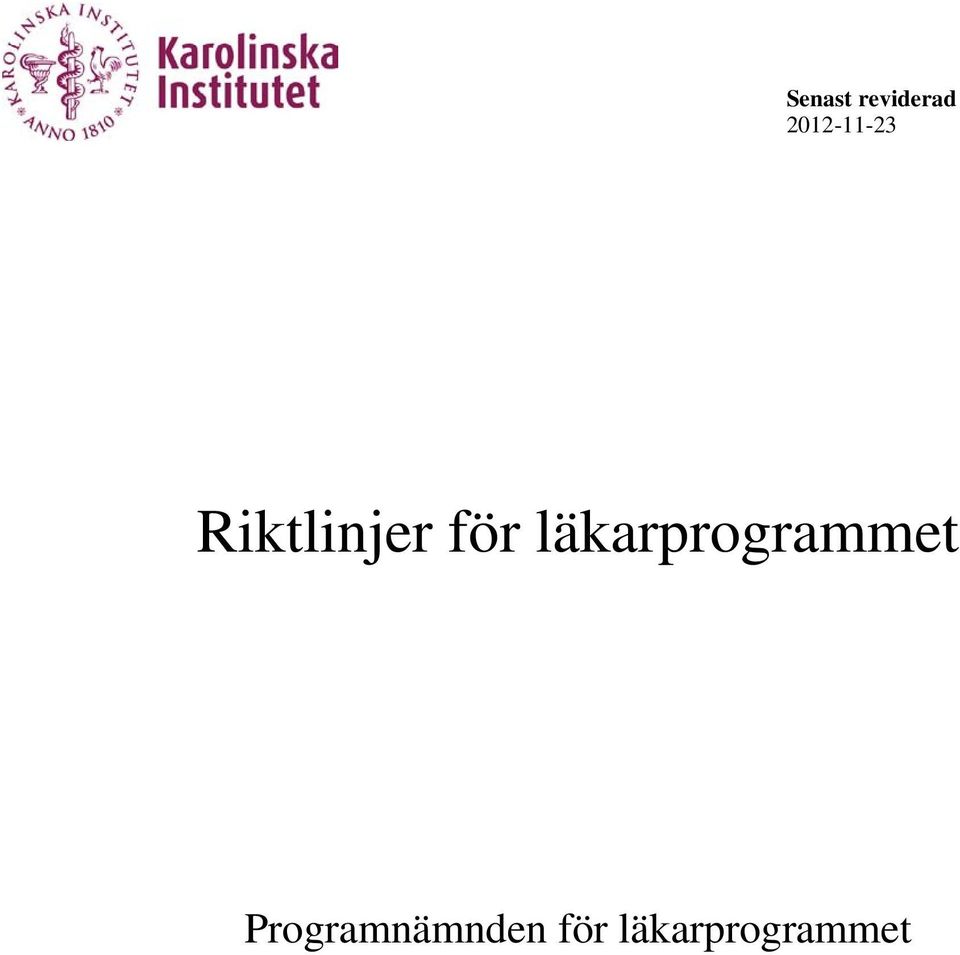 för läkarprogrammet