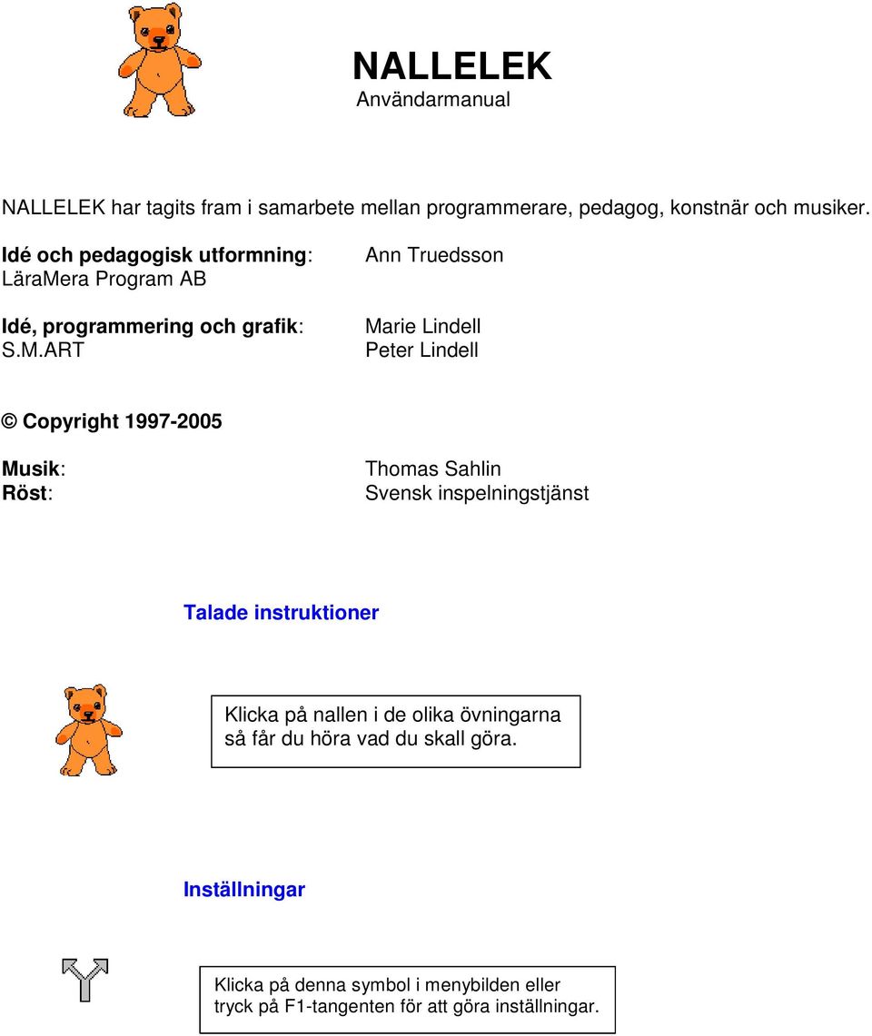 ra Program AB Idé, programmering och grafik: S.M.