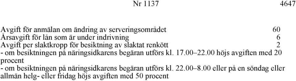 näringsidkarens begäran utförs kl. 17.00 22.