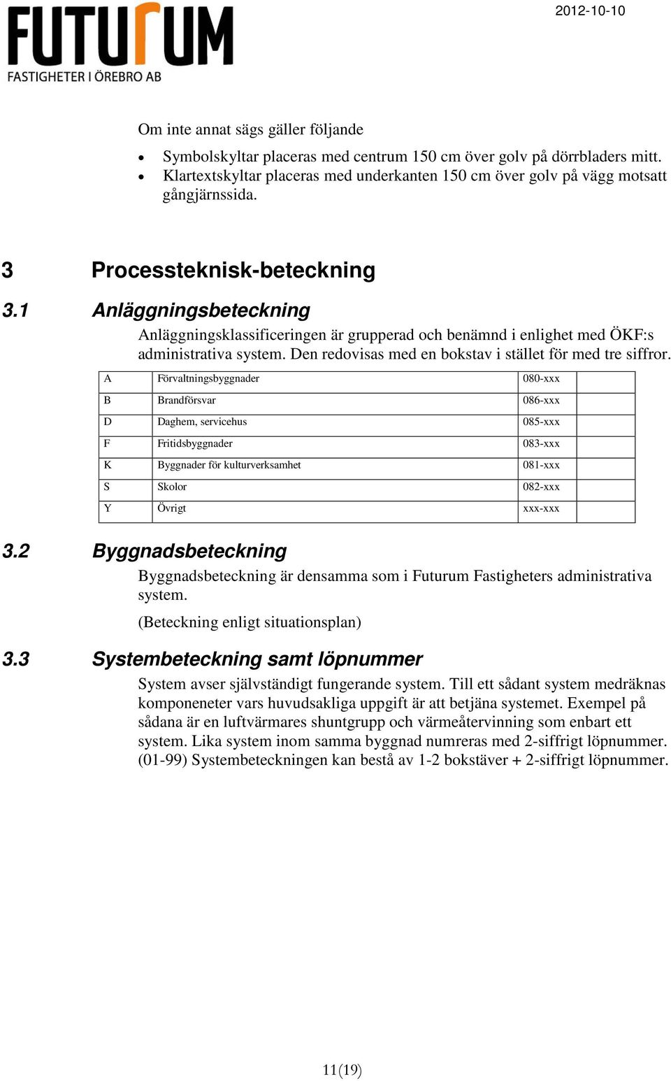 Den redovisas med en bokstav i stället för med tre siffror.