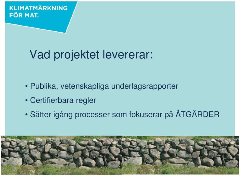 Certifierbara regler Sätter igång