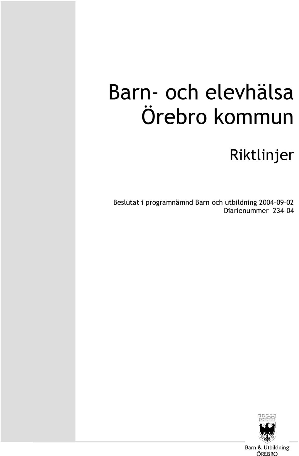 programnämnd Barn och