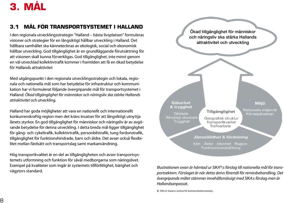 God tillgänglighet, inte minst genom en väl utvecklad kollektivtrafik kommer i framtiden att få en ökad betydelse för Hallands attraktivitet Ökad tillgänglighet för människor och näringsliv ska