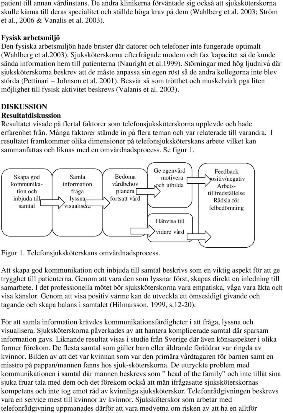 1999). Störningar med hög ljudnivå där sjuksköterskorna beskrev att de måste anpassa sin egen röst så de andra kollegorna inte blev störda (Pettinari Johnson et al. 2001).
