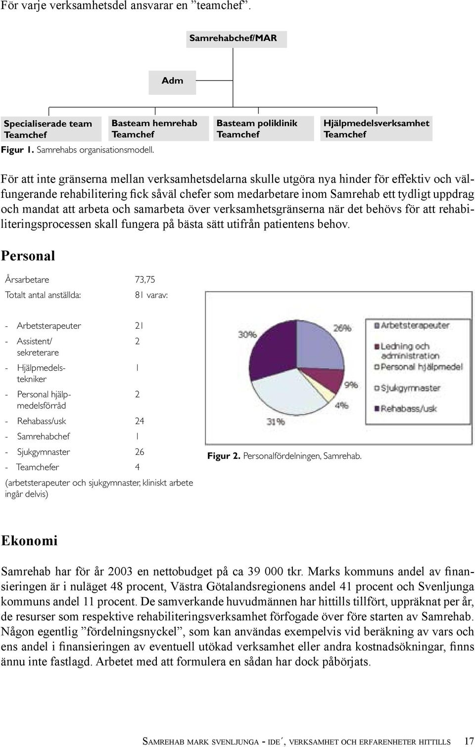 som medarbetare inom Samrehab ett tydligt uppdrag och mandat att arbeta och samarbeta över verksamhetsgränserna när det behövs för att rehabiliteringsprocessen skall fungera på bästa sätt utifrån