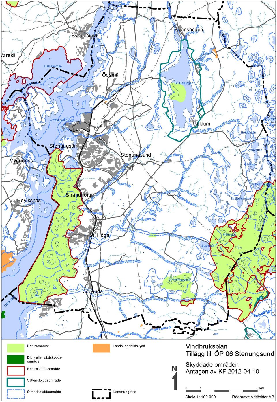 Holmevatten Torrg Höviksnäs Strandnorum St. Bjurevatten St. Höga Håltesjön Anråse å Porsån Ålevatten St. Holmevatten Hake fjord Jörlanda Örevattensb.