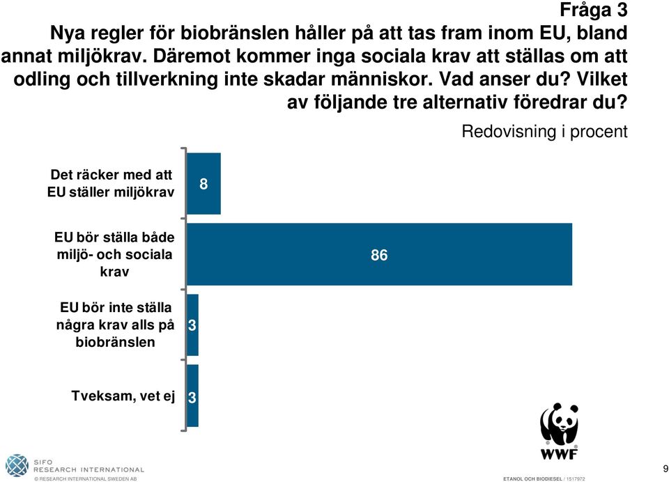 Vad anser du? Vilket av följande tre alternativ föredrar du?