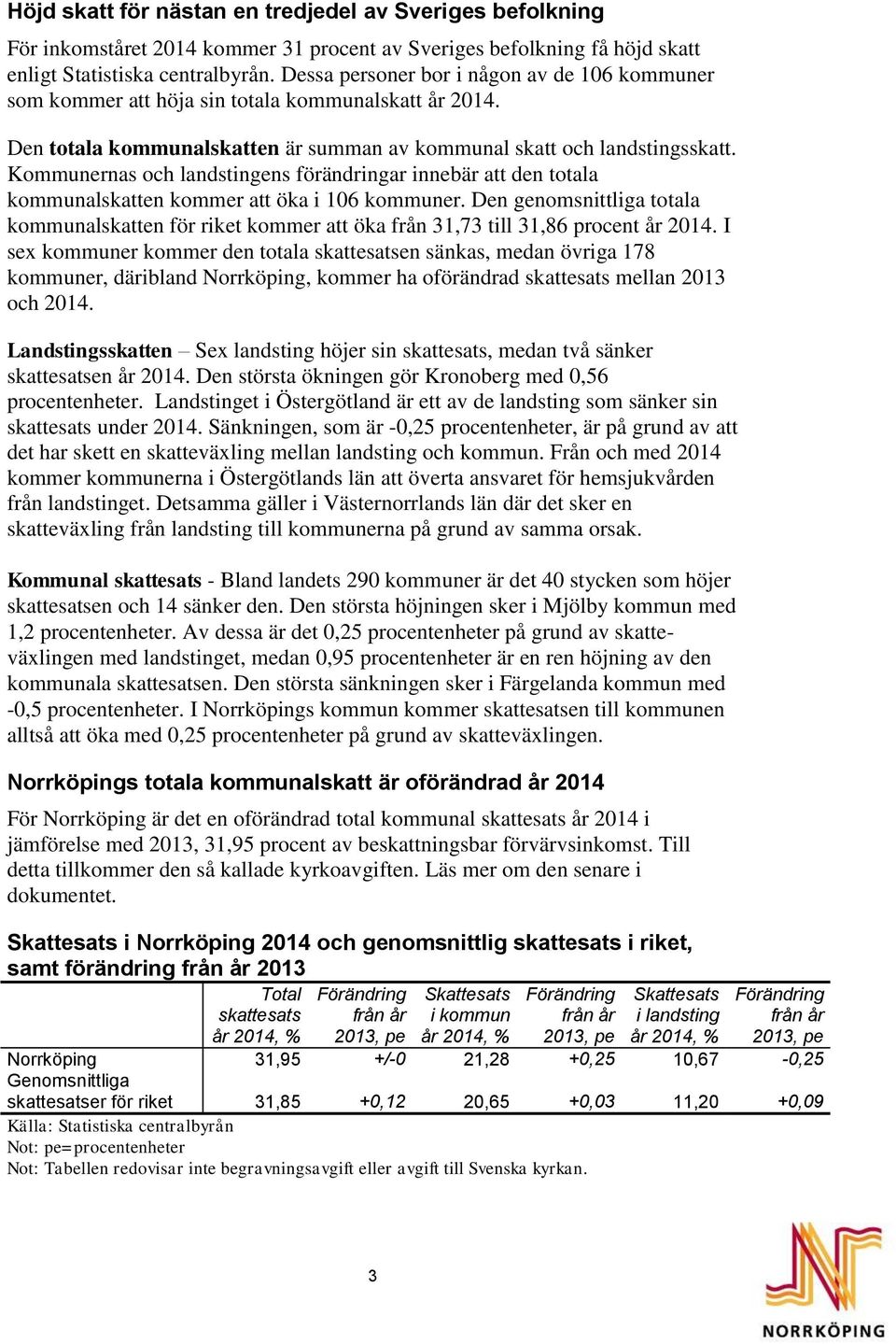 Kommunernas och landstingens förändringar innebär att den totala kommunalskatten kommer att öka i 106 kommuner.